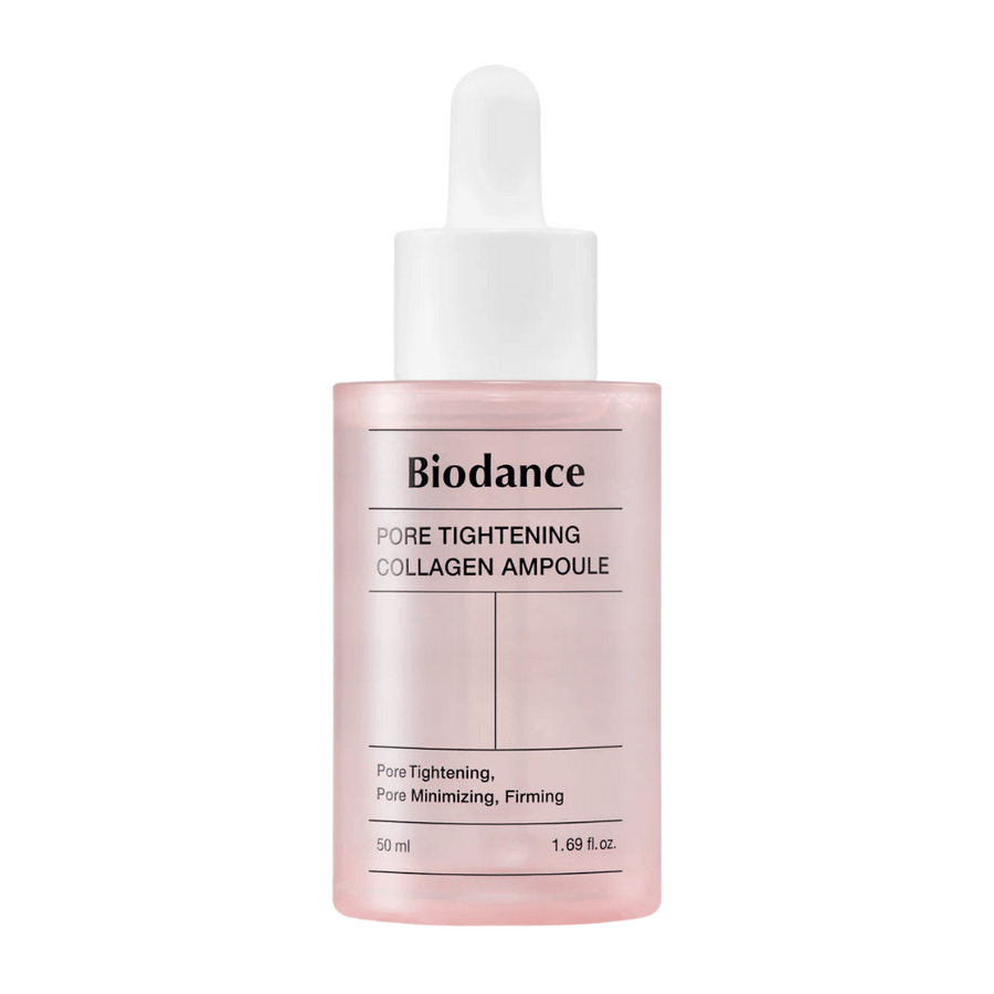 Biodance Pore Tightening Collagen Ampoule, 50 ml, är en koncentrerad ampull som stramar upp huden, minimerar porer och förbättrar elasticiteten. Berikad med kollagen för att stärka hudens struktur och ge en jämnare och fastare hud. Perfekt för daglig användning.