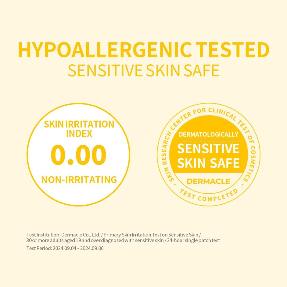 Hypoallergeniskt testad Secret Key Lemon Sparkling Cleansing Foam – säker för känslig hud med 0.00 i hudirritationsindex.