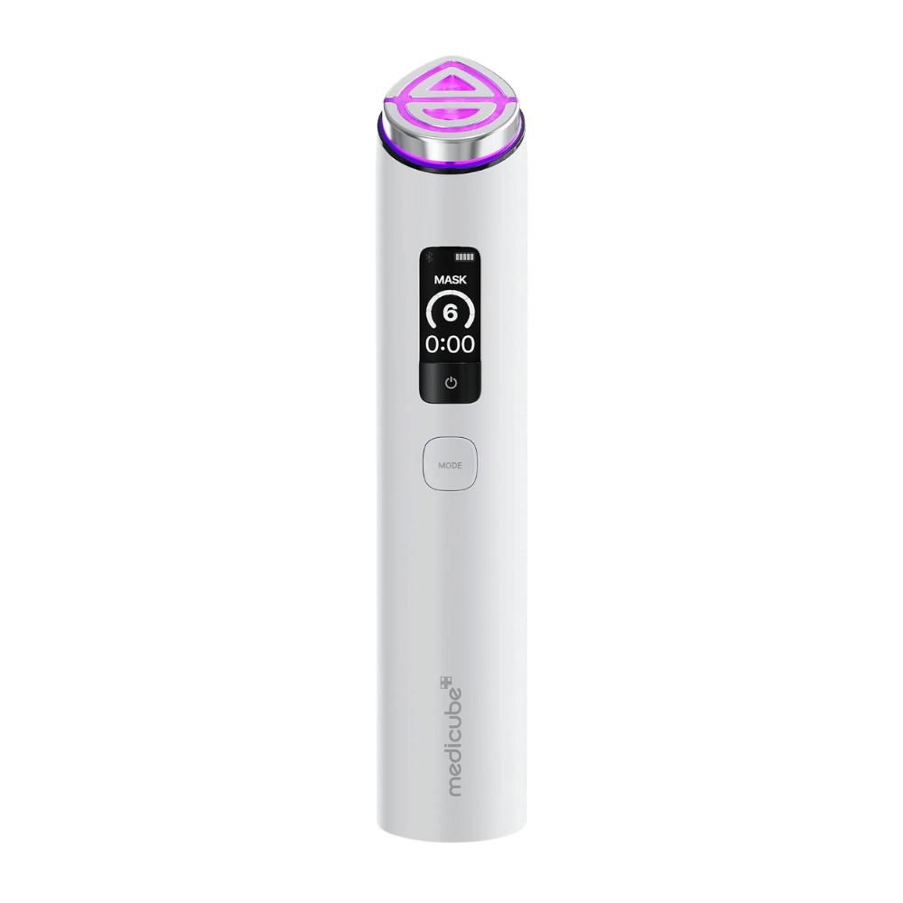 medicube AGE-R Booster Pro X2 Dispositivo elétrico branco de cuidados da pele com Mask Mode para maior absorção dos produtos de cuidados da pele
