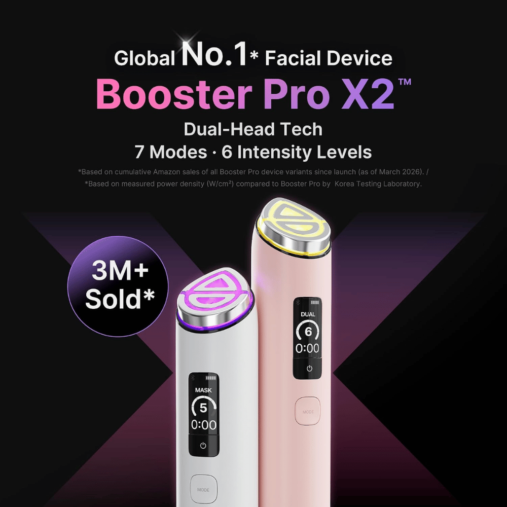 medicube AGE-R Booster Pro X2 dispositivo avançado de cuidados da pele com Dual-Head Tech, sete modos de tratamento e seis níveis de intensidade