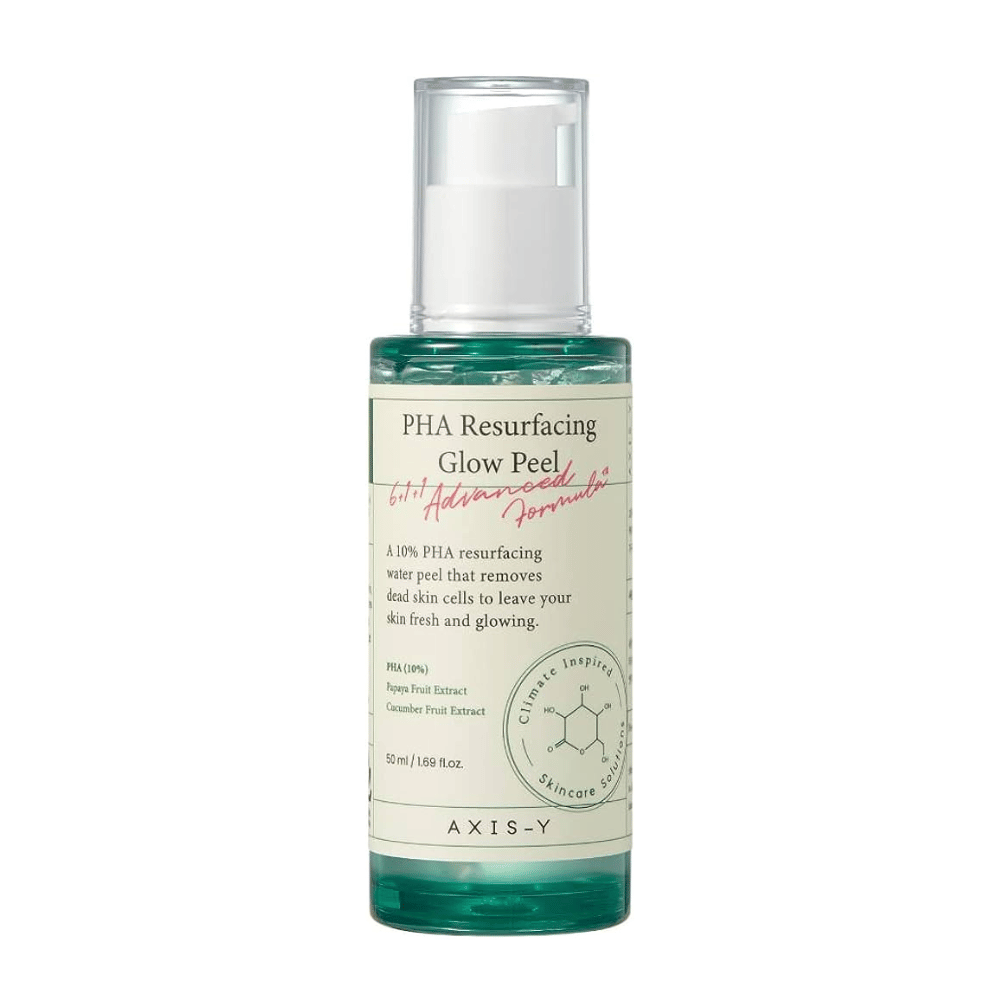 Uma garrafa AXIS - Y PHA Resurfacing Glow Peel 50ml.