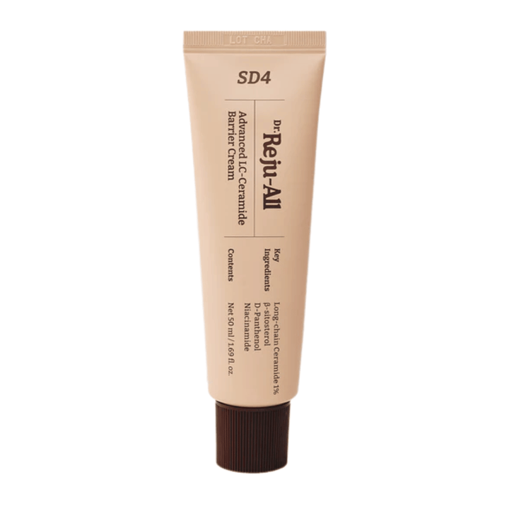 Dr. Reju-All Advanced LC-Ceramide Barrier Cream SD4 – creme facial coreana com textura leve de lipídios e água que fortalece a barreira da pele e é adequada para pele sensível e seca.