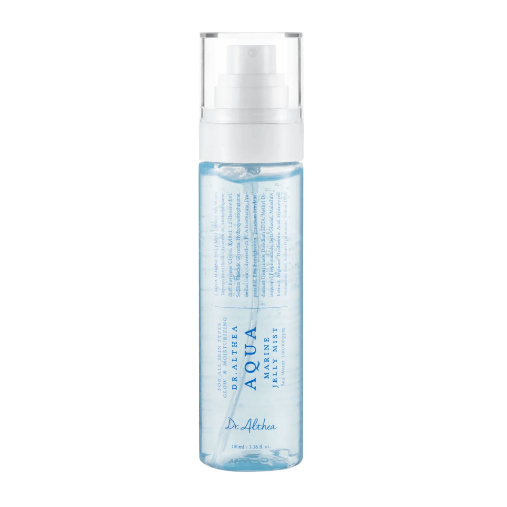 Imagem do produto de Dr. Althea Aqua Marine Jelly Mist com embalagem transparente e fórmula à base de geléia