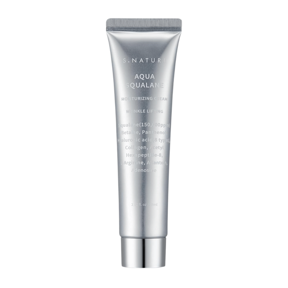 S.NATURE Aqua Squalane Moisturizing Cream 60 ml – creme facial hidratante com squalane e ácido hialurónico para uma pele macia e hidratada.
