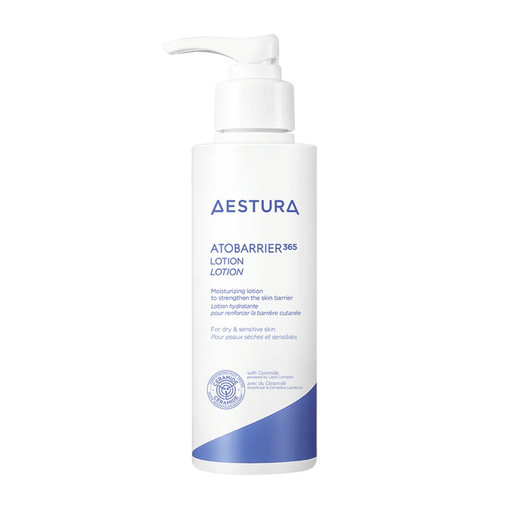 Imagem do produto de AESTURA Atobarrier 365 Lotion – loção hidratante para pele seca e sensível com ceramida e niacinamida.
