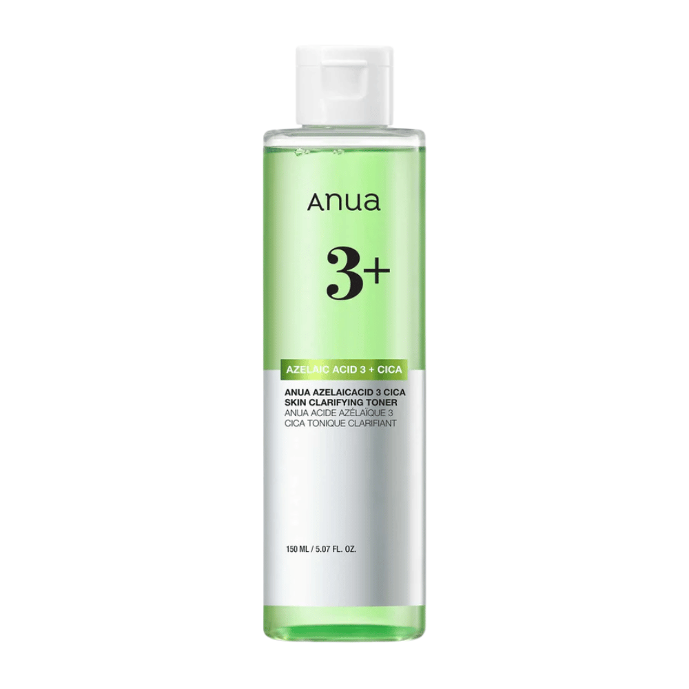 Anua Azelaic Acid 3 Cica Skin Clarifying Toner 150 ml – tónico calmante com 3 % de ácido azelaico e Cica para pele sensível, com imperfeições e propensa a vermelhidão.