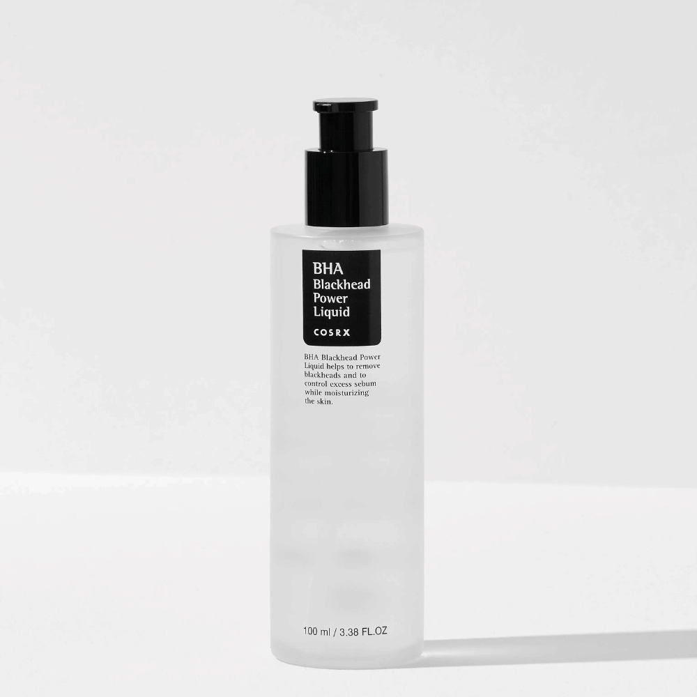 COSRX BHA Blackhead Power Liquid 100 ml – peeling químico com ácido salicílico (BHA) para reduzir cravos e limpar profundamente os poros.