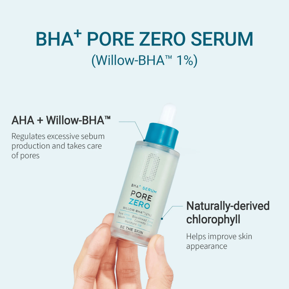Be The Skin BHA+ Pore Zero Serum com Willow-BHA e clorofila natural