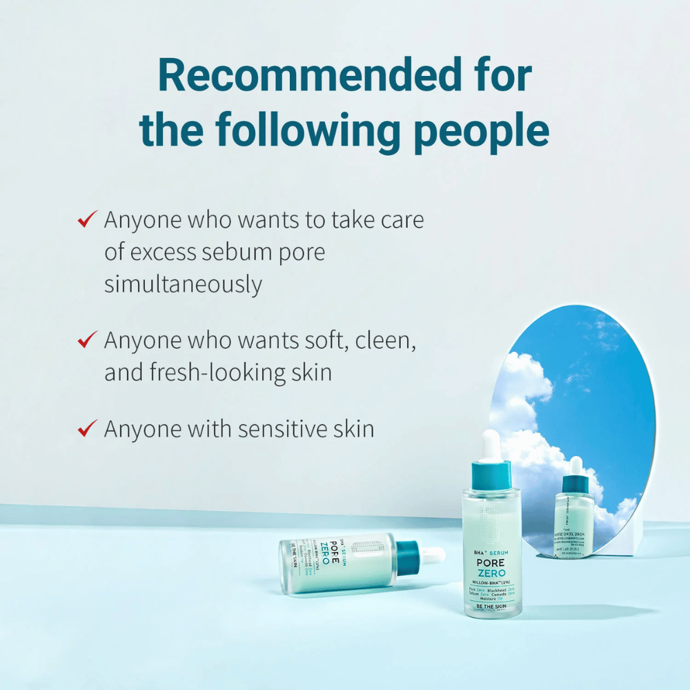 Be The Skin BHA+ Pore Zero Serum para pele oleosa, sensível e poros dilatados