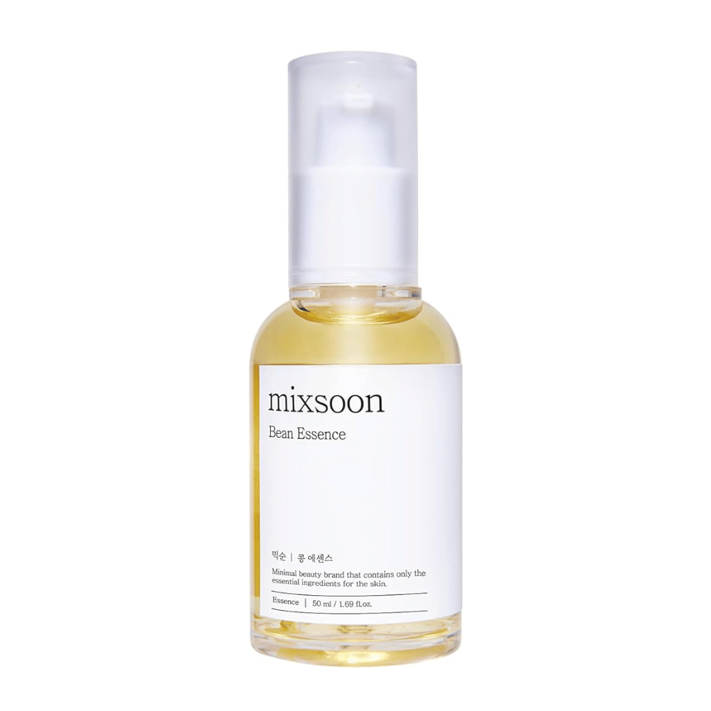 mixsoon Bean Essence-garrafa contra fundo branco.