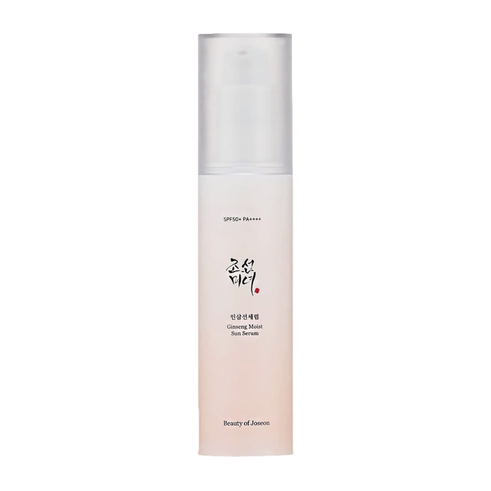 Os benefícios dos cuidados com a pele coreanos encontram-se com SPF 50+ PA++++ no Beauty of Joseon Ginseng Moist Sun Serum.