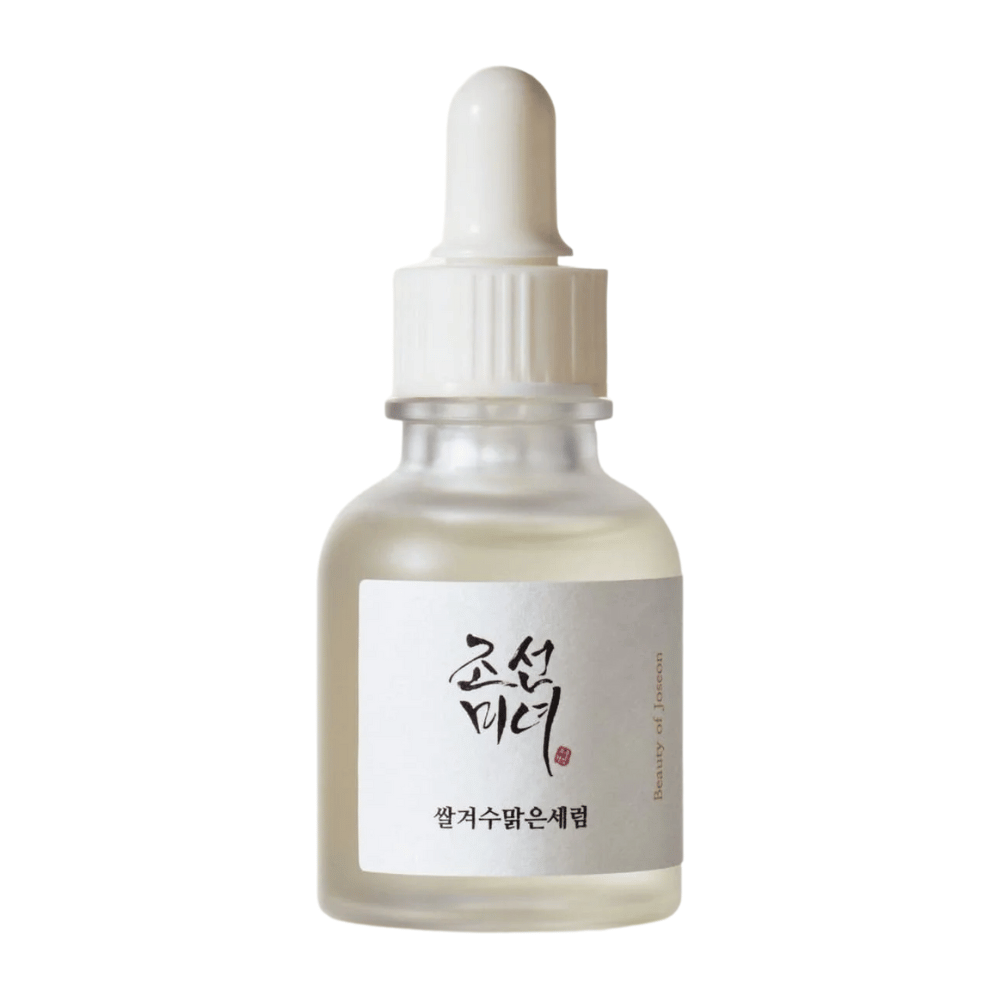 Beauty of Joseon Glow Deep Serum em garrafa de vidro com conta-gotas e design tradicional coreano.