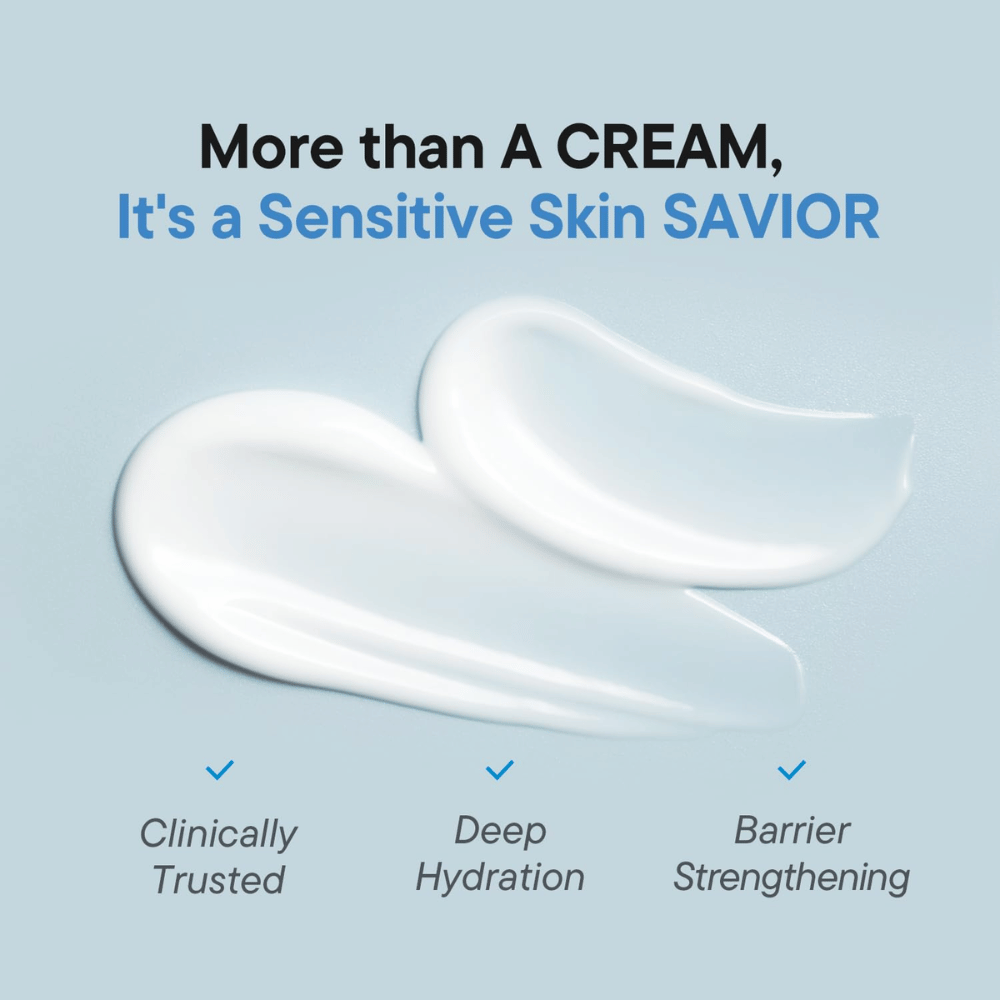 iUNIK Beta-Glucan 3X Barrier Cream com fórmula clinicamente testada para hidratação intensa e cuidado de reforço da barreira cutânea