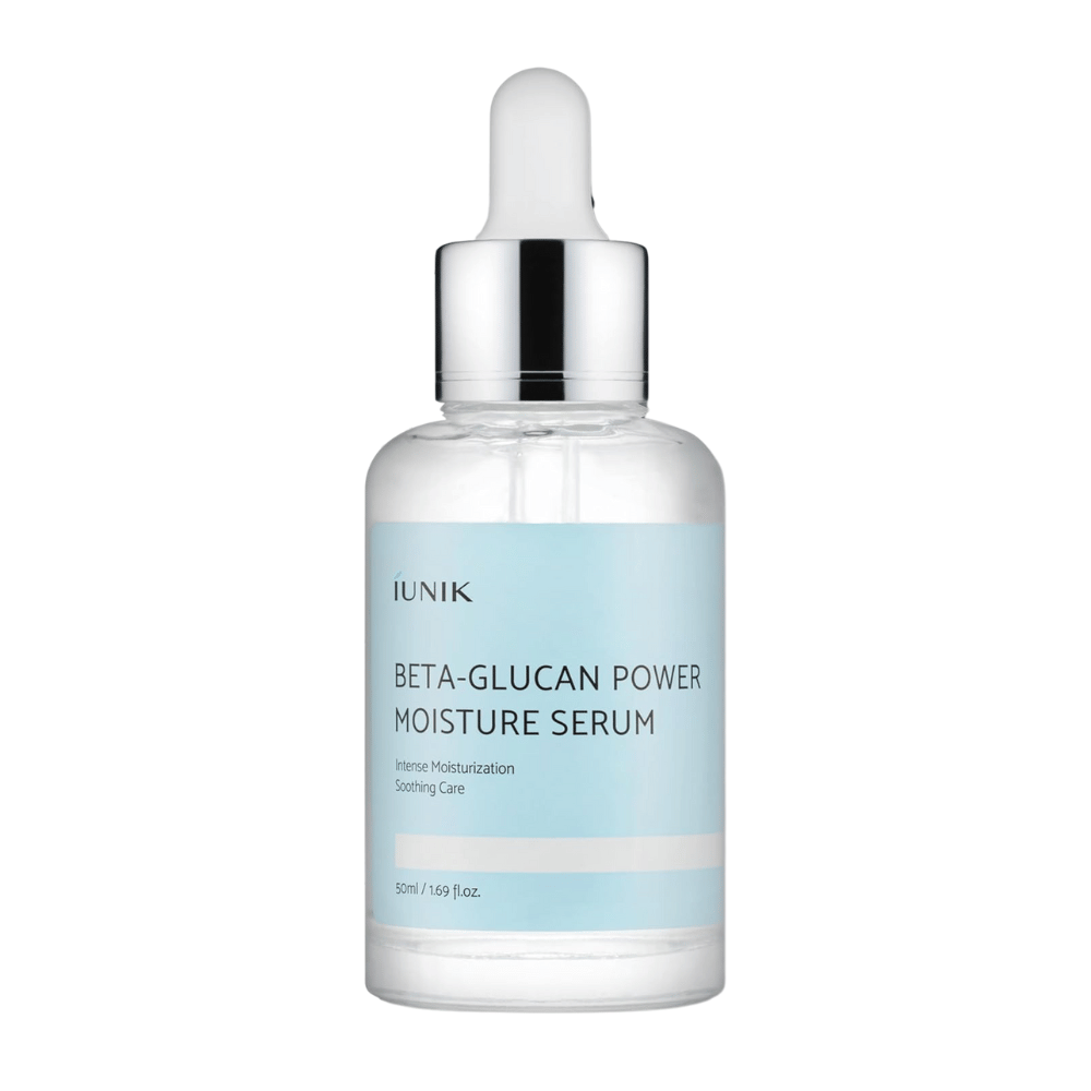 iUNIK Beta-Glucan Power Moisture Serum 50 ml – sérum facial hidratante com beta-glucano para pele sensível e seca