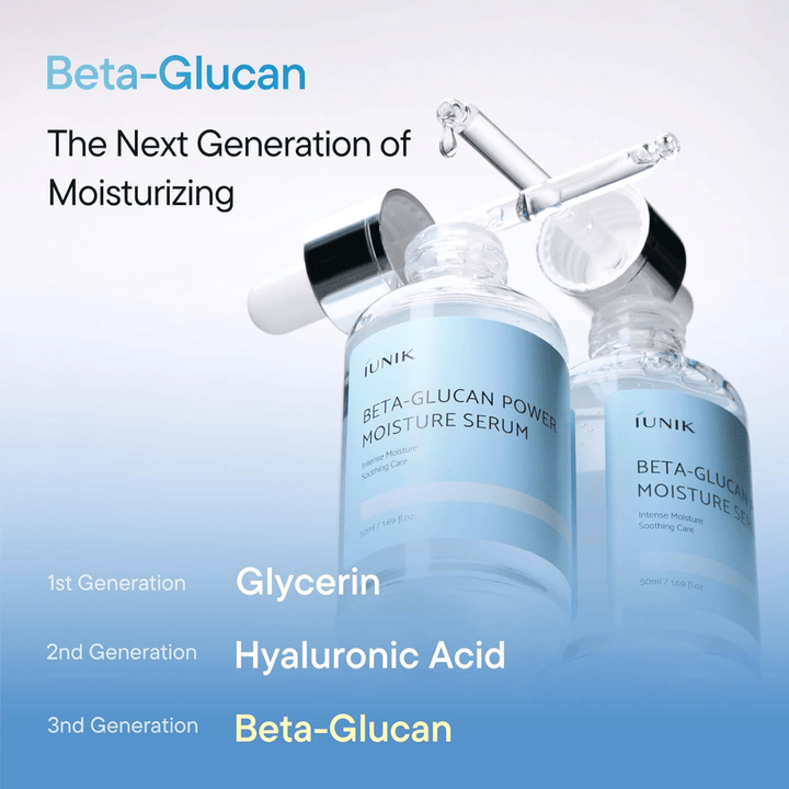 Beta-glucano em iUNIK Power Moisture Serum – ingrediente hidratante de próxima geração para uma barreira cutânea mais forte
