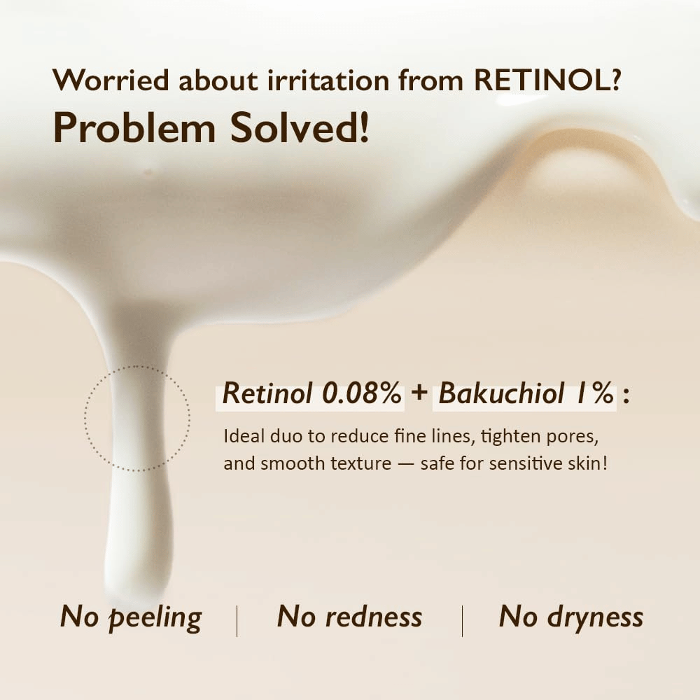 Haruharu Wonder Black Rice Night Knight Retinol Serum com 0,08 % de retinol e 1 % de bakuchiol