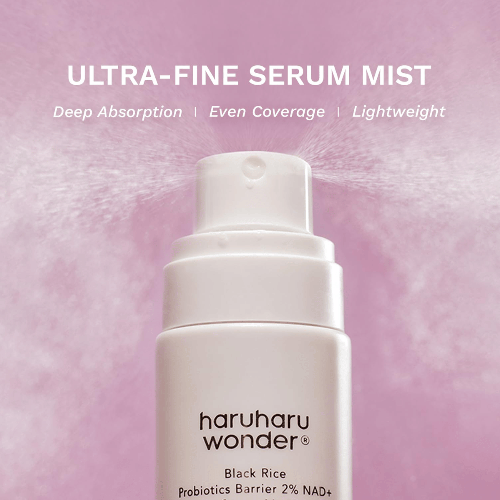 Haruharu Wonder Black Rice Probiotics Barrier 2% NAD+ Serum Mist – bruma sérum hidratante ultrafina