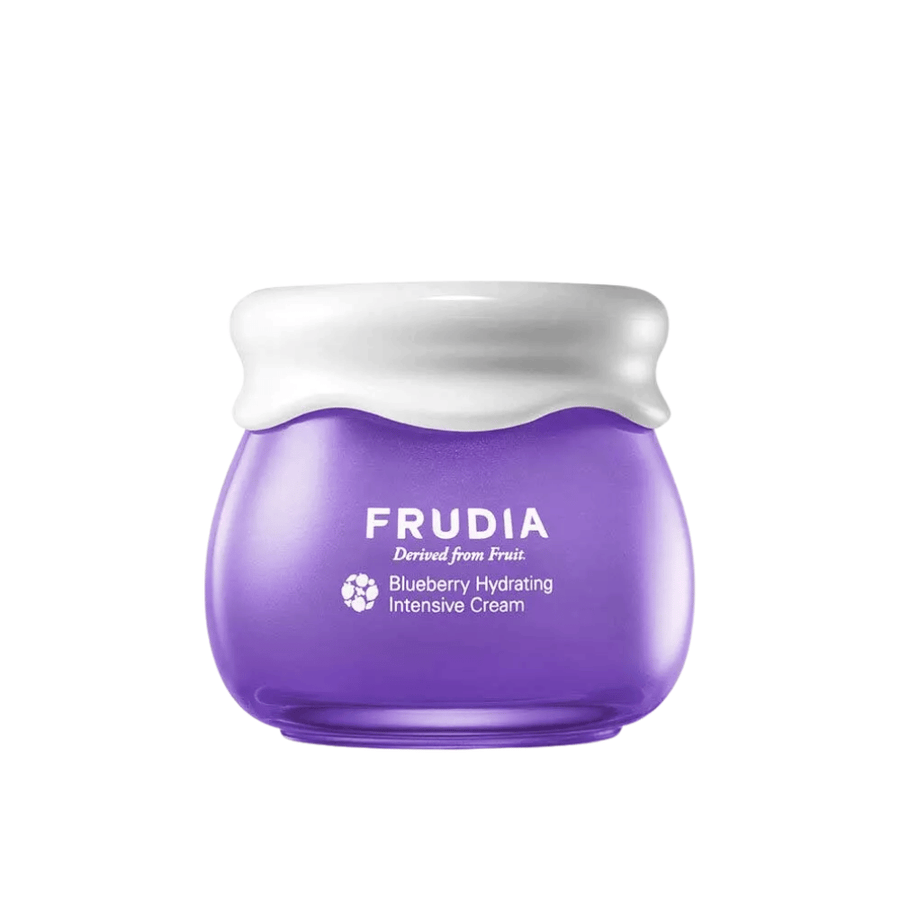 FRUDIA Blueberry Hydrating Intensive Cream – creme facial hidratante com extrato de mirtilo que fortalece a barreira da pele e proporciona hidratação duradoura