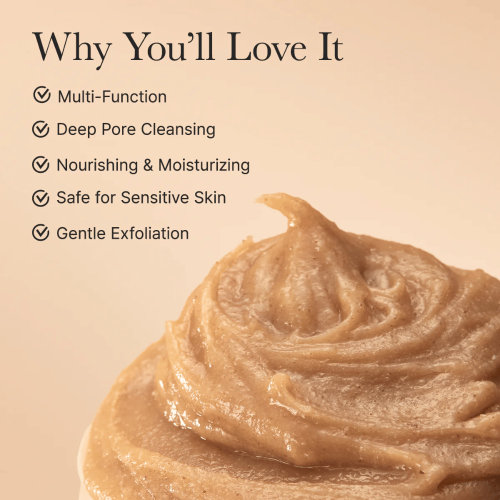 Arencia Calendula Rice Mochi Cleanser – limpeza multifuncional que limpa profundamente os poros, hidrata e é segura para pele sensível.