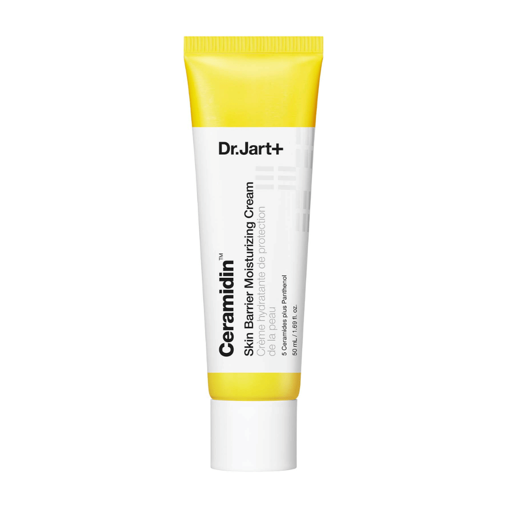 Tubo com Dr. Jart+ Ceramidin Skin Barrier Moisturizing Cream, creme hidratante.