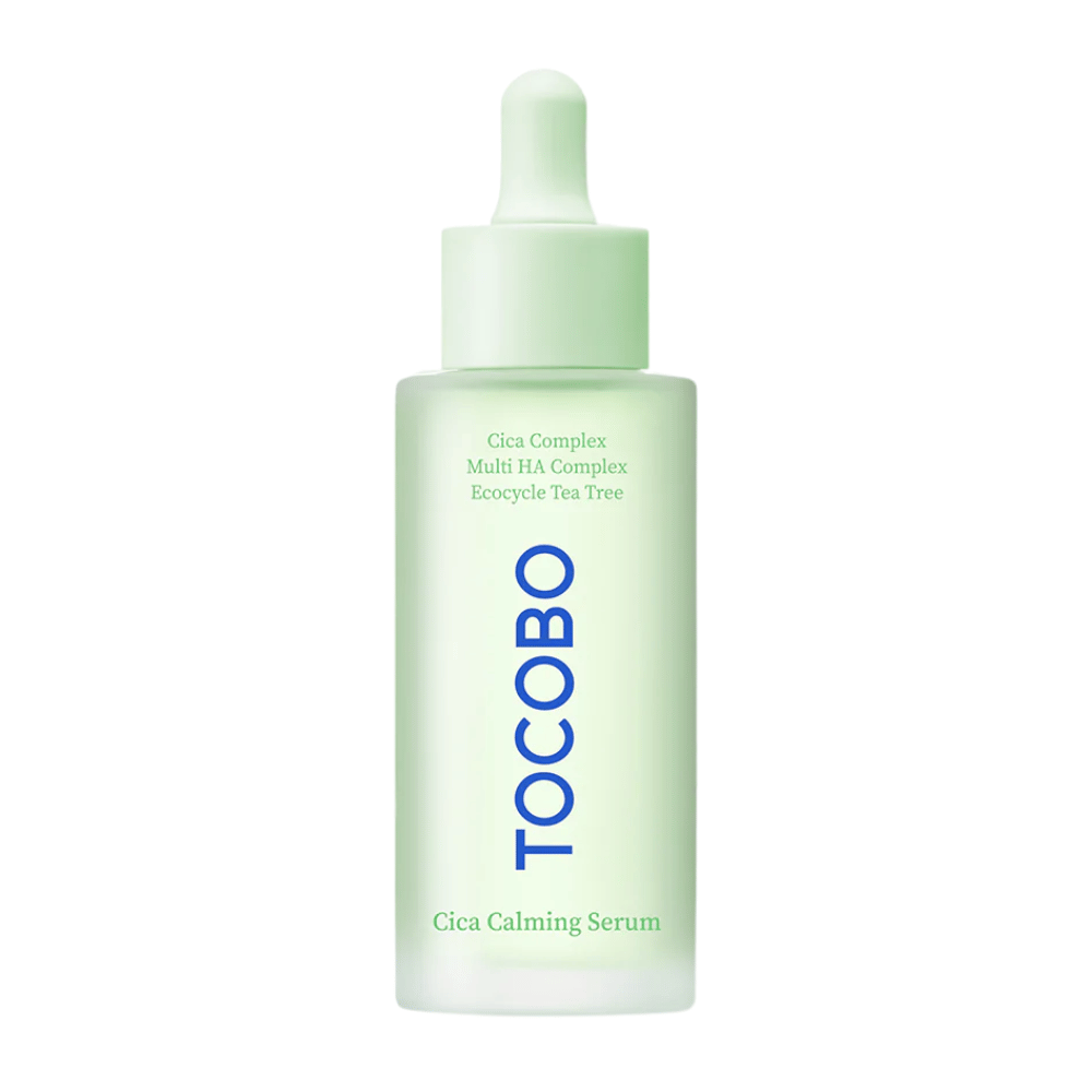 Imagem do produto de TOCOBO Cica Calming Serum, soro facial coreano vegano com complexo de cica e ácido hialurônico para uma pele calma, hidratada e equilibrada.