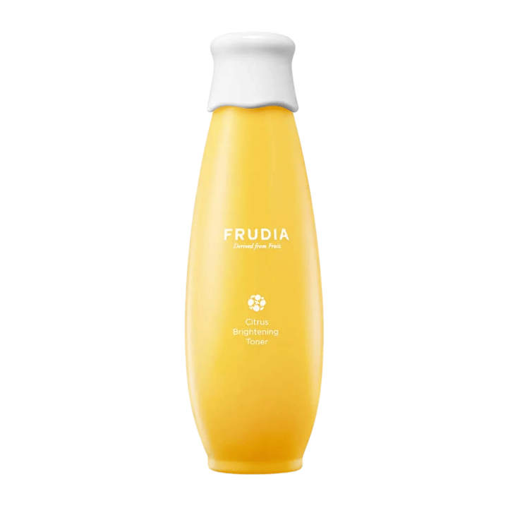 FRUDIA Citrus Brightening Toner 195 ml – tônico facial coreano com cítricos e vitamina C que clareia o tom da pele, hidrata e proporciona um brilho fresco e uniforme.