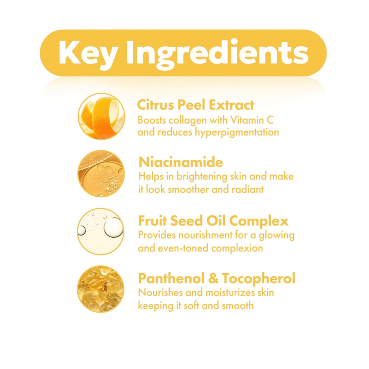 FRUDIA Citrus Brightening Toner – ingredientes-chave como extrato de casca de cítricos, niacinamida, complexo de óleo de semente de frutas, bem como pantenol e tocoferol para uma pele mais clara e uniforme.