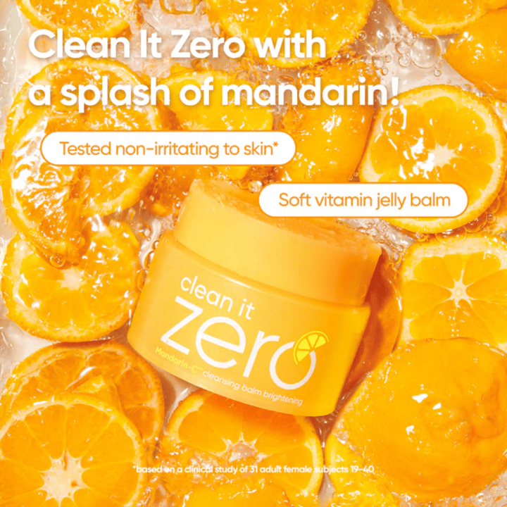 Banila Co Clean It Zero Brightening cleansing balm com textura suave de geleia que hidrata e limpa a pele em profundidade com uma sensação fresca