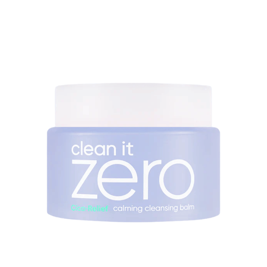 Clean It Zero Cica-Relief Calming Cleansing Balm na embalagem original, bálsamo de limpeza suave com CICA que acalma a pele e remove a maquiagem sem ressecar.