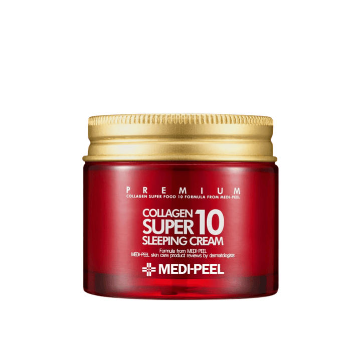 MEDI-PEEL Collagen Super 10 Sleeping Cream – creme de dormir coreana com colágeno para pele seca, madura e cansada.