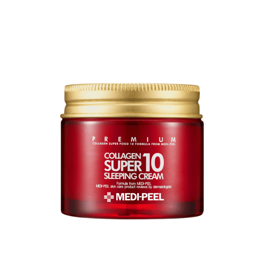 MEDI-PEEL Collagen Super 10 Sleeping Cream – creme de dormir coreana com colágeno para pele seca, madura e cansada.