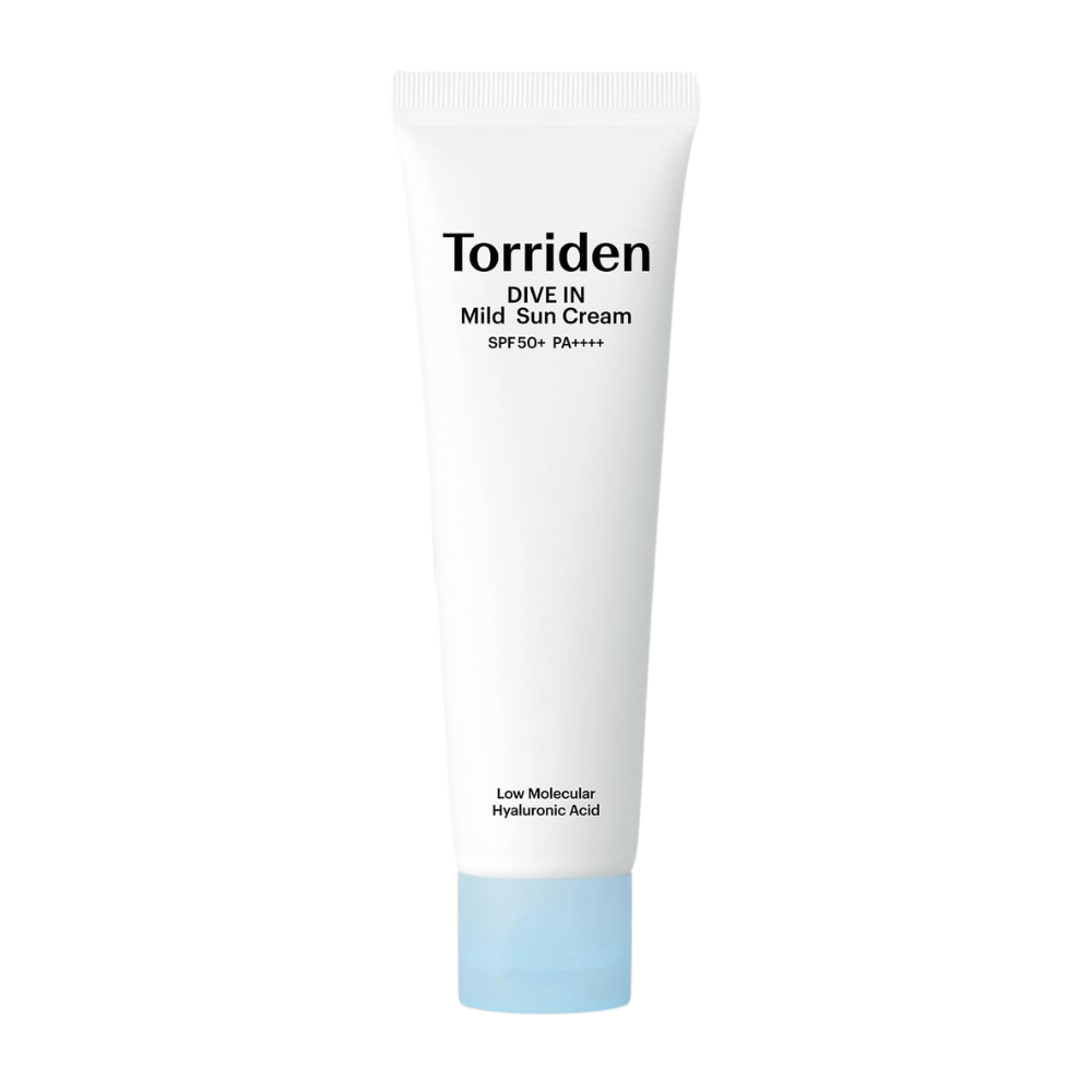 Imagem limpa do produto Torriden DIVE-IN Mild Sun Cream sobre fundo branco.