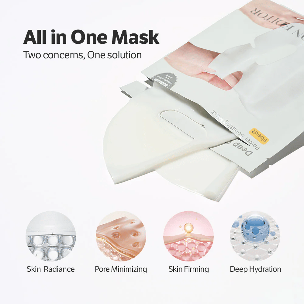 Sungboon Editor Deep Collagen Power Boosting Mask – Sheet mask tudo-em-um que dá brilho, minimiza poros, firma a pele e hidrata profundamente.