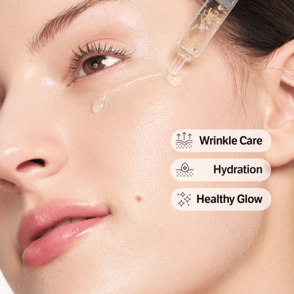 SUNGBOON EDITOR Deep Collagen Silk Peptide Intensive Ampoule – sérum leve que é rapidamente absorvido e ajuda a hidratar a pele, além de proporcionar um tom de pele mais uniforme e radiante.