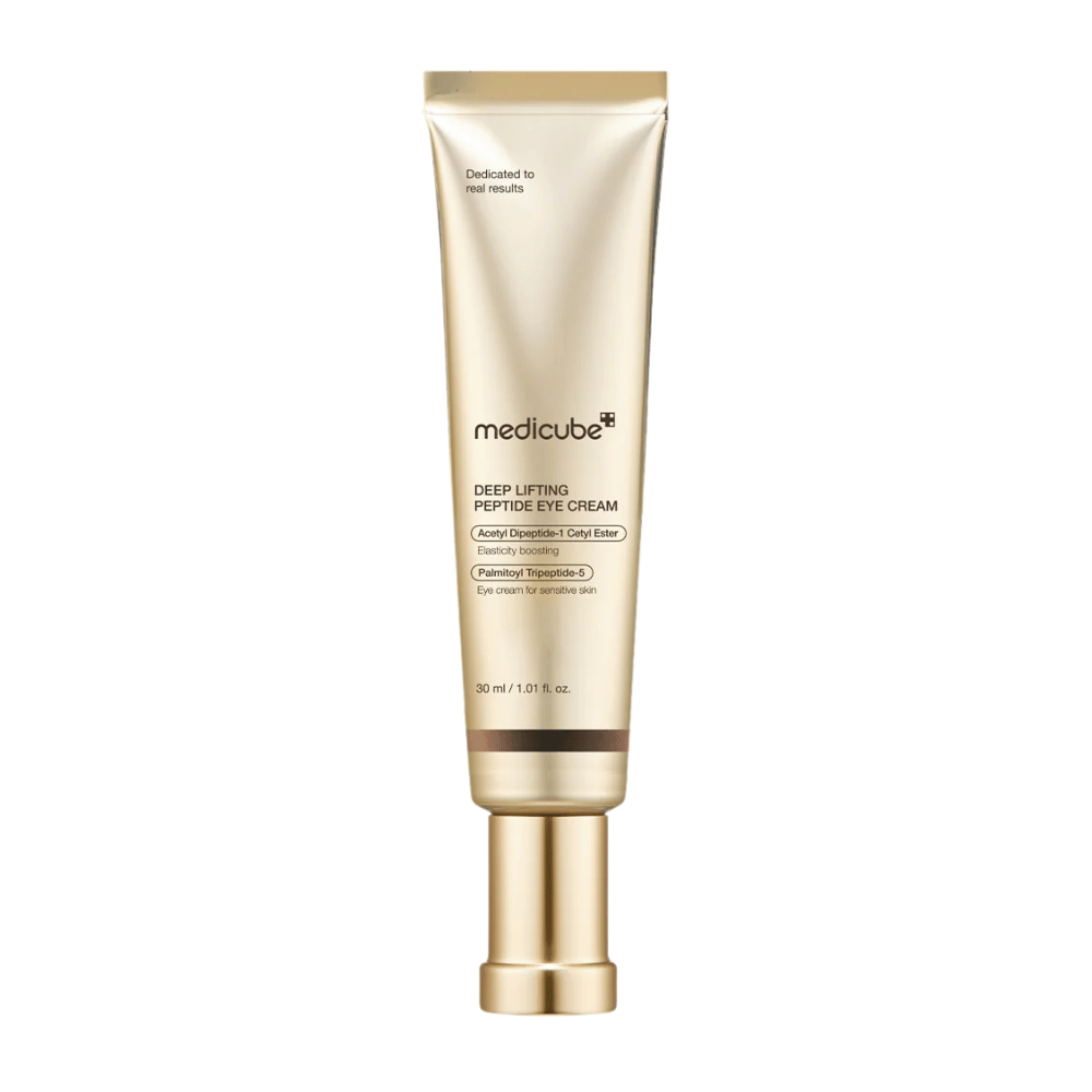 Medicube Deep Lifting Peptide Eye Cream – creme para os olhos anti-envelhecimento com peptídeos que melhoram a firmeza, reduzem linhas finas e hidratam.
