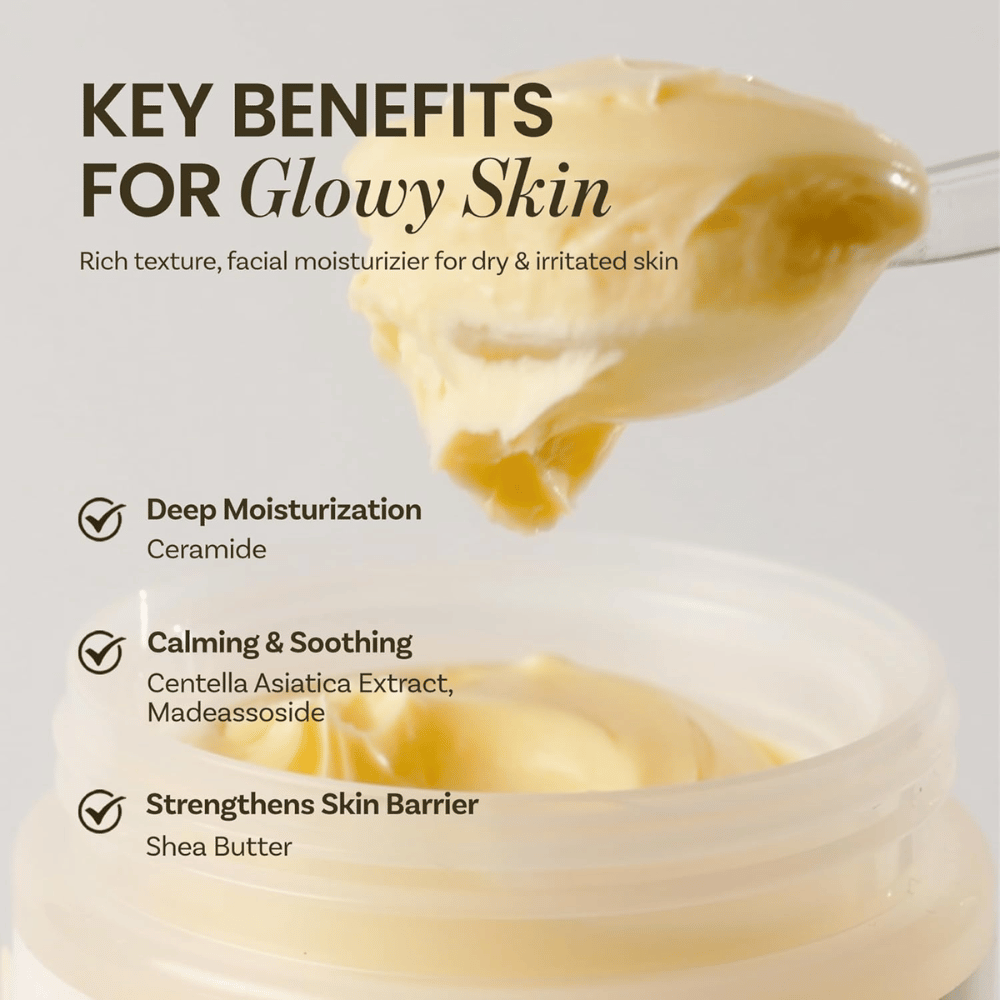Ongredients Deep Calming Cream – creme rico e hidratante com ceramida e centella que acalma e fortalece a barreira cutânea.
