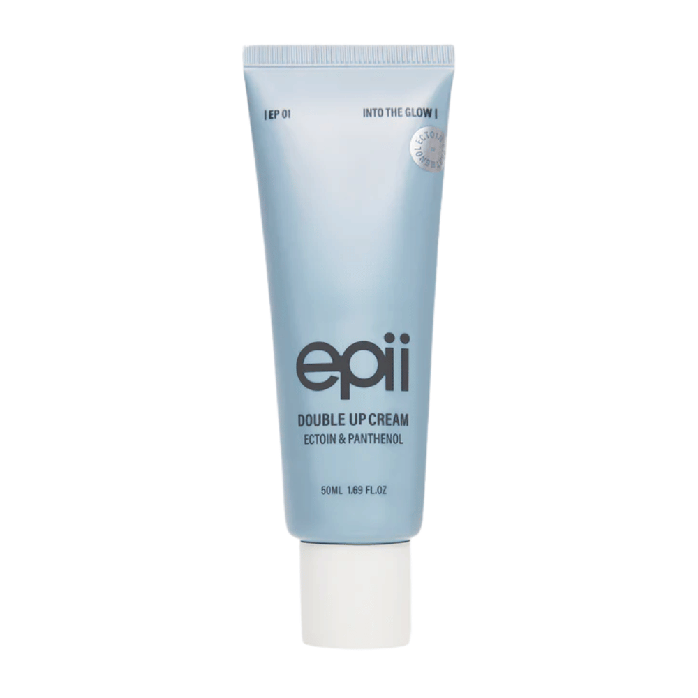 EPII Double Up Cream Ectoin & Panthenol 50 ml – creme facial hidratante que acalma a pele sensível e reforça a barreira cutânea.