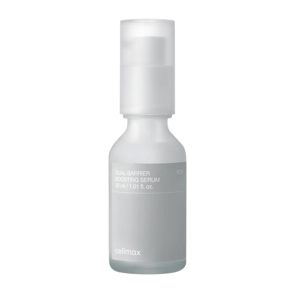 Celimax Dual Barrier Boosting Serum imagem do produto em fundo branco, sérum coreano para pele sensível e seca.