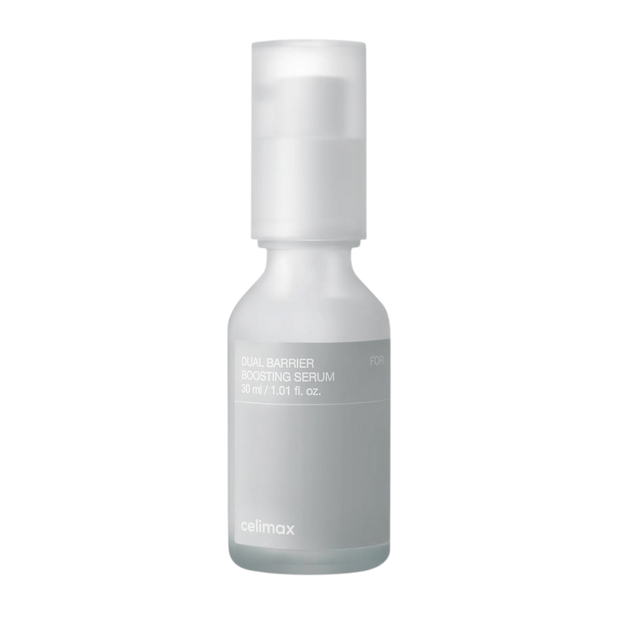 Celimax Dual Barrier Boosting Serum imagem do produto em fundo branco, sérum coreano para pele sensível e seca.