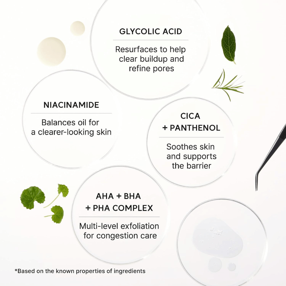 Arencia Eraser Shot Glycolic Acid Booster – ácido glicólico, niacinamida, cica, pantenol e AHA BHA PHA