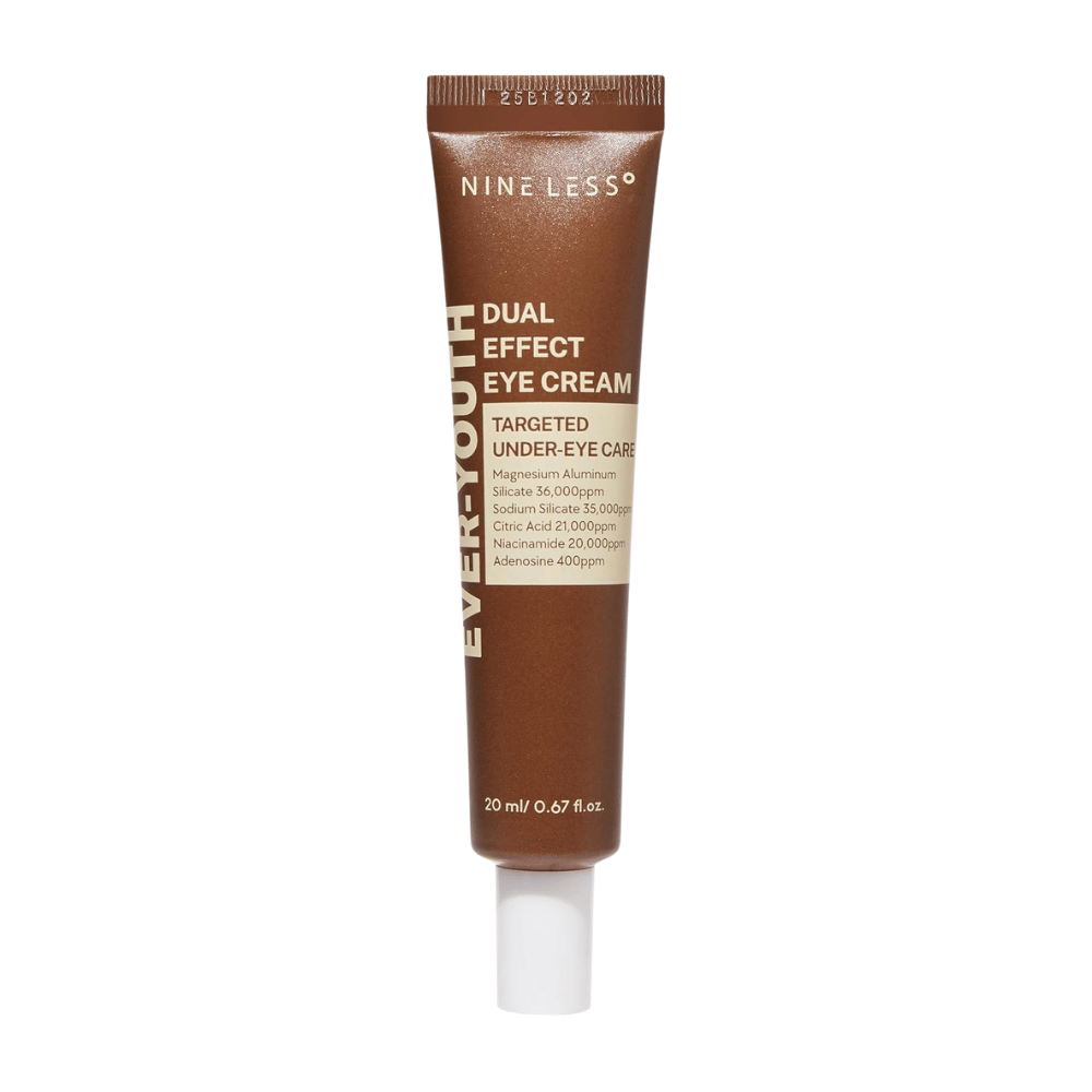 NINE LESS Ever-Youth Dual Effect Eye Cream 20 ml – imagem do produto de creme de olhos em tubo castanho