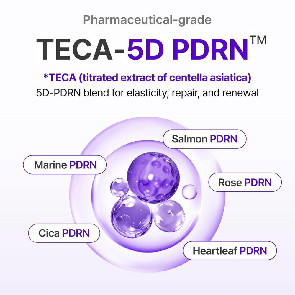 Centellian24 TECA-5D PDRN cuidado de pele com extrato de centella asiatica que promove a reparação da pele, luminosidade e firmeza para uma textura de pele mais uniforme