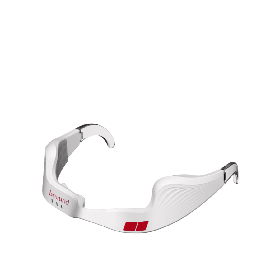 Imagem de produto recortada de Beaund Eye Rejuv com design branco minimalista, detalhes transparentes e botões de controlo intuitivos.