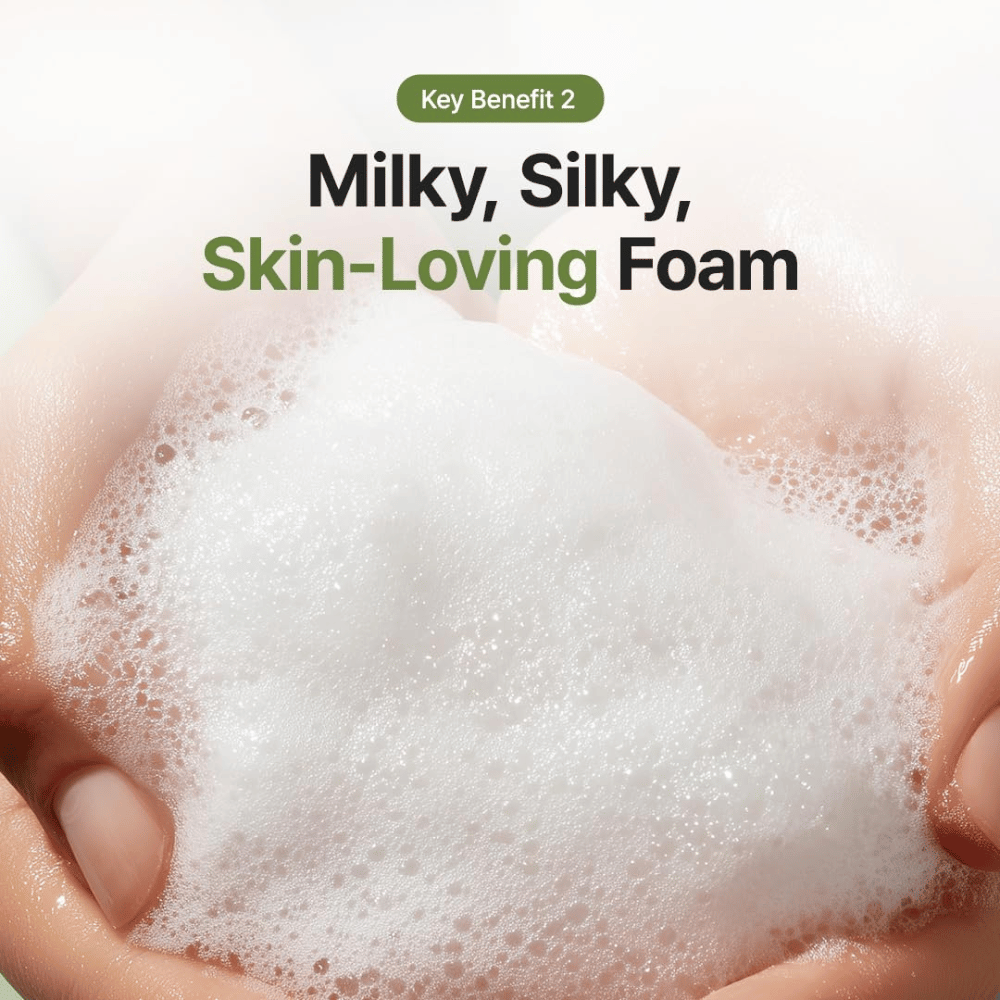 Purito Seoul From Green Deep Foaming Cleanser – espuma de limpeza cremosa e suave para limpeza facial diária