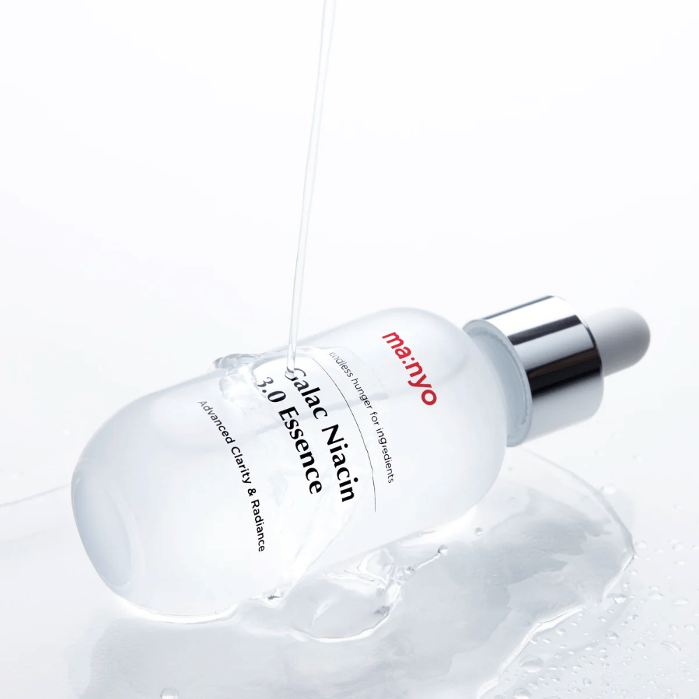 Ma:nyo Galac Niacin 3.0 Essence – essência hidratante e iluminadora com galactomyces e niacinamida que melhora a clareza e a textura da pele.