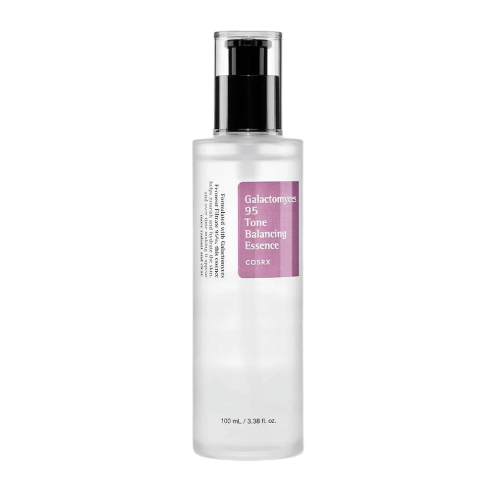 Imagem do produto de COSRX Galactomyces 95 Tone Balancing Essence 100 ml. Essência leve que hidrata, suaviza e melhora a clareza da pele.