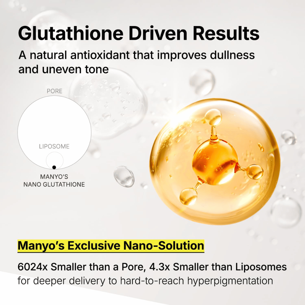 Ma:nyo Glutathione 7 Dark Spot Serum Patch com nano-glutatião para tratamento profundo de manchas escuras e tom de pele irregular