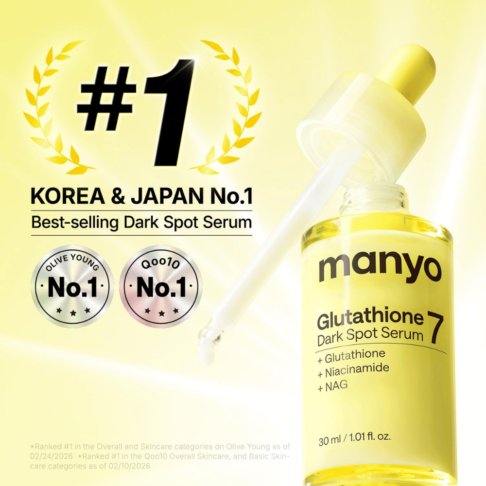 Ma:nyo Glutathione 7 Dark Spot Serum sérum premiado contra manchas de pigmentação com glutatião, niacinamida e NAG