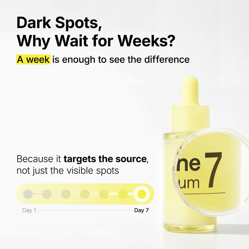 Ma:nyo Glutathione 7 Dark Spot Serum contra manchas de pigmentação e tom de pele irregular, com resultados visíveis após apenas uma semana