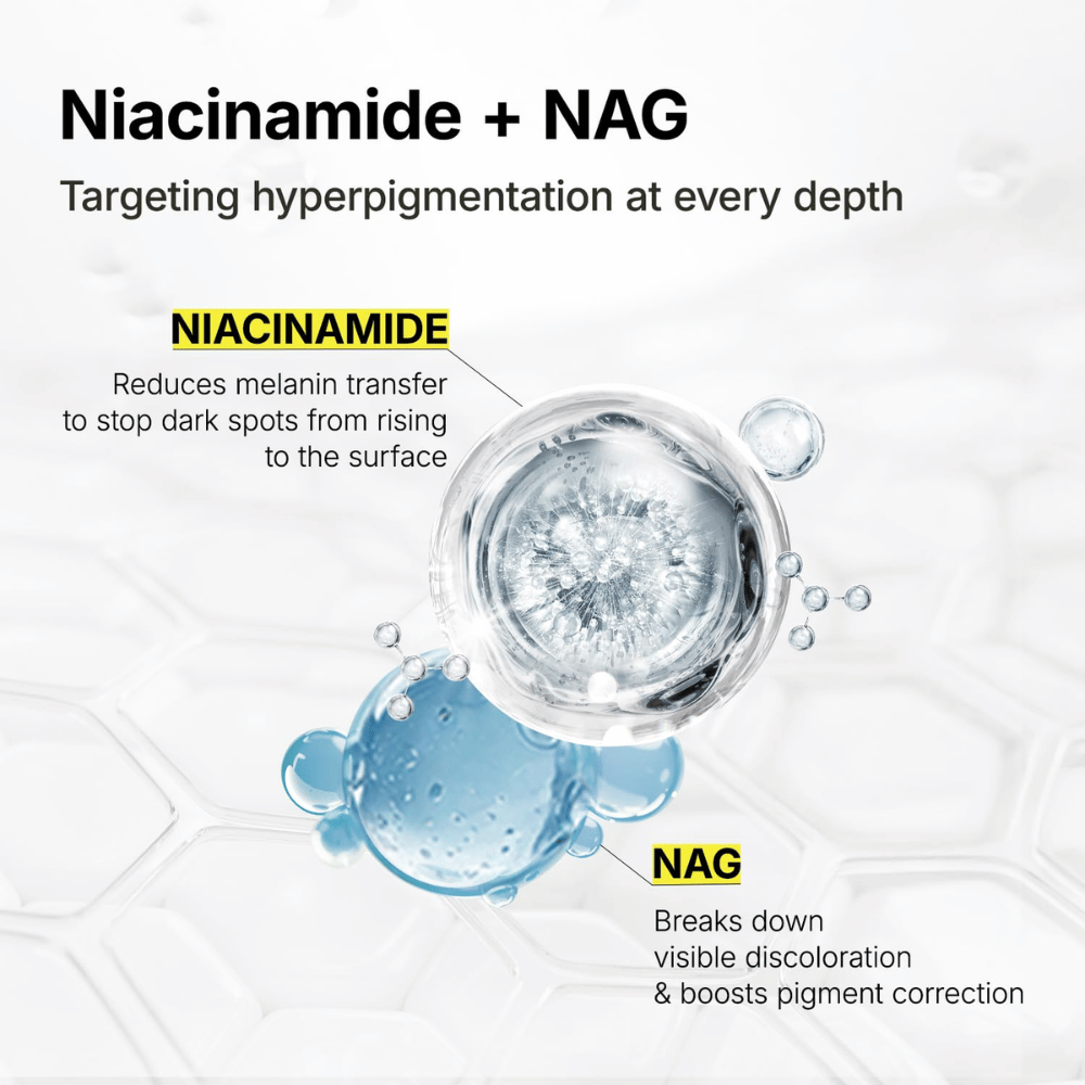 Ma:nyo Glutathione 7 Dark Spot Serum com niacinamida e NAG que combatem a hiperpigmentação e as manchas escuras